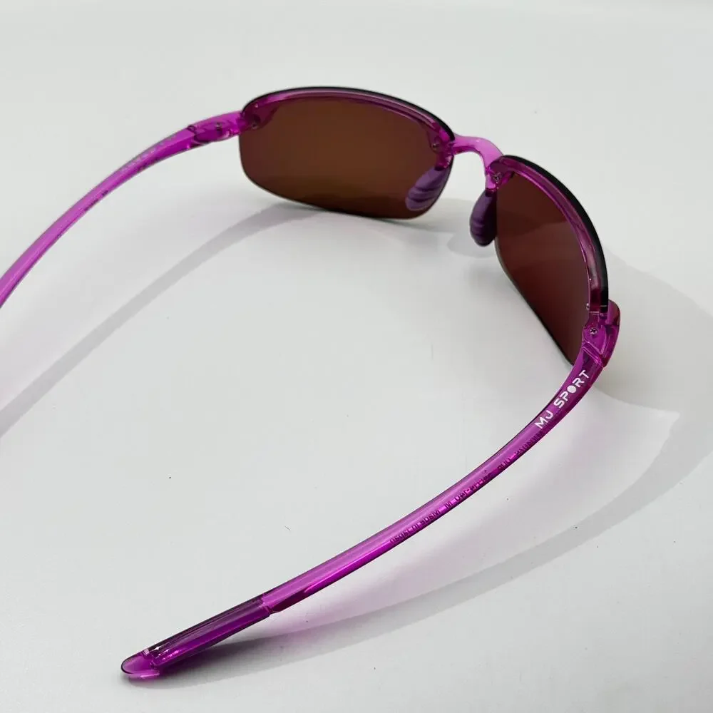 Maui Jim Sunglasses Ho'okipa MP MJ0407 006 Transparent Pink Wrap Polarized Lens